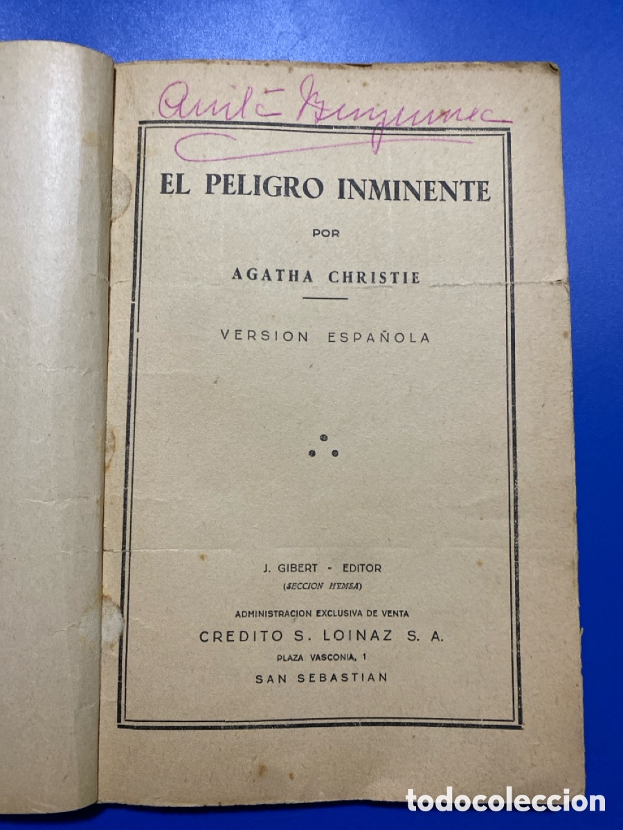 Libros de segunda mano: &Aacute;gatha Christie, el peligro inminente - Foto 4