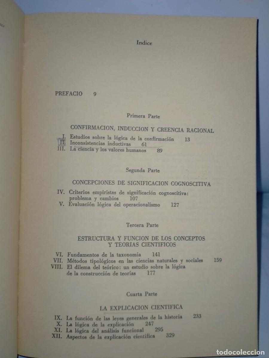 Libros de segunda mano: C.G. HEMPEL. LA EXPLICACI&Oacute;N CIENT&Iacute;FICA .PAID&Oacute;S - Foto 2