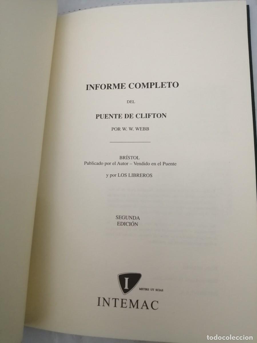 Libros de segunda mano: Informe Completo del Puente de Clifton (Edici&oacute;n numerada de 1550 ejemplares) - Foto 3