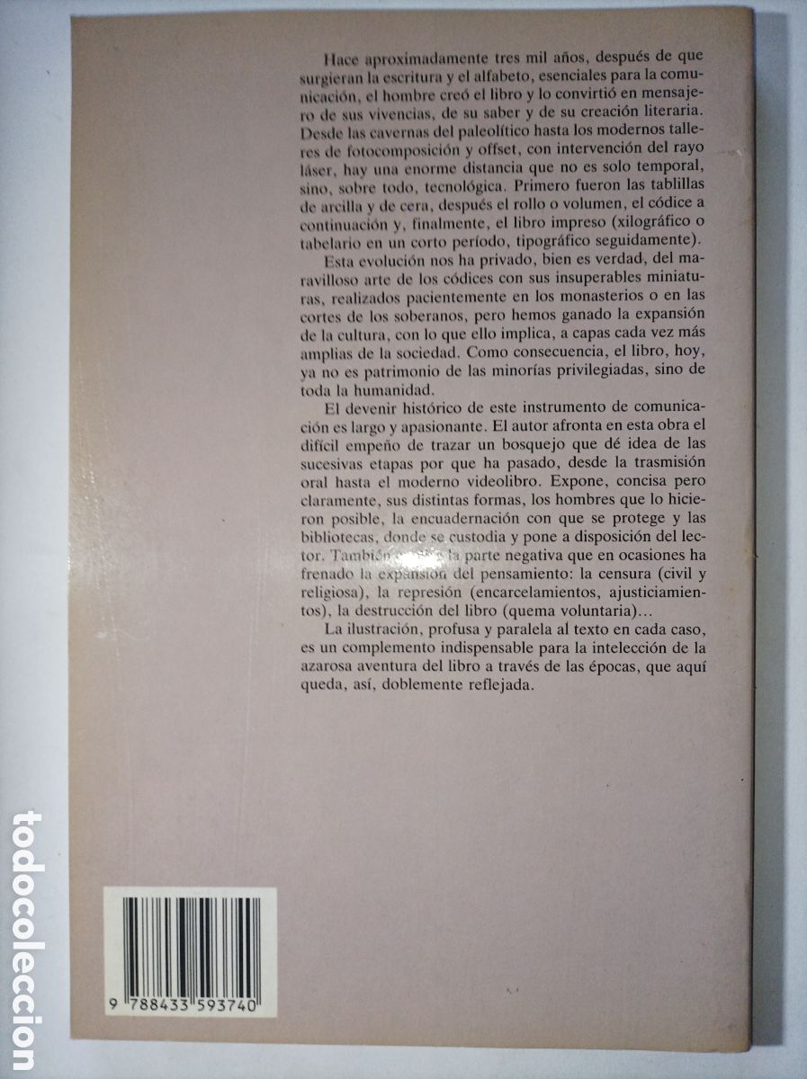 Libros de segunda mano: PEQUE&Ntilde;A HISTORIA DEL LIBRO. MARTINEZ DE SOUSA. LABOR. - Foto 2