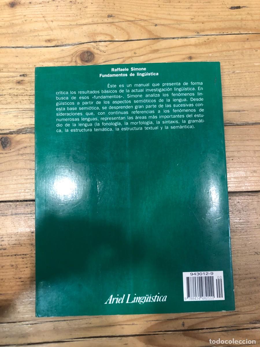 Libros de segunda mano: Fundamentos de ling&uuml;&iacute;stica, Raffaele Simone - Foto 3