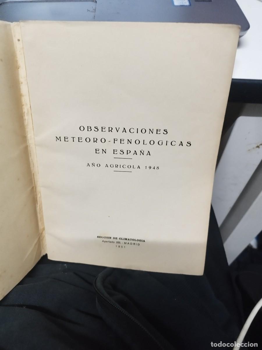 Libros de segunda mano: OBSERVACIONES METEORO-FENOL&Oacute;GICAS EN ESPA&Ntilde;A - AA.VV - Foto 3