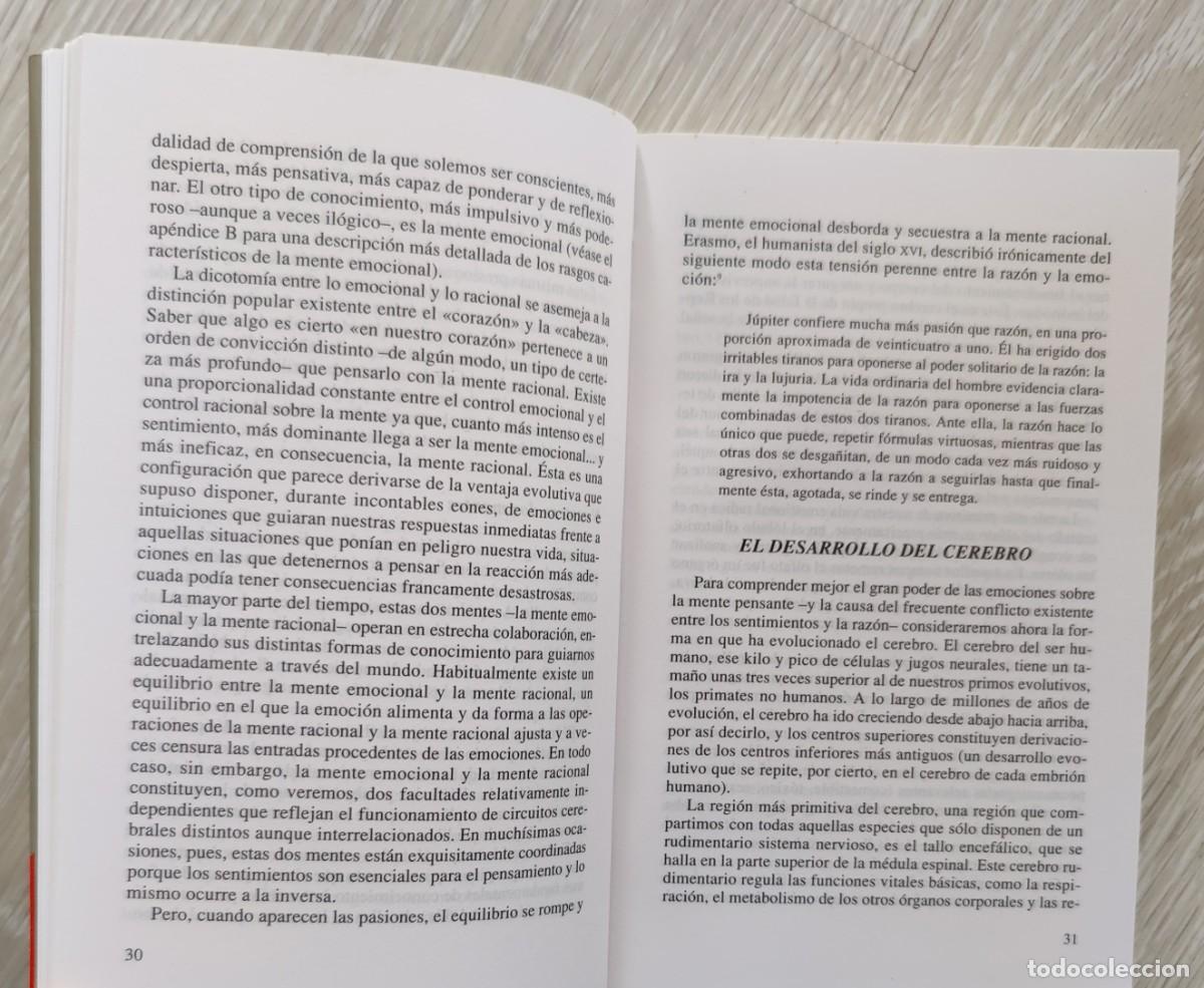Libros de segunda mano: Libro. Inteligencia Emocional. De Daniel Goleman. Editorial Kairos. A&ntilde;o 1997. - Foto 4