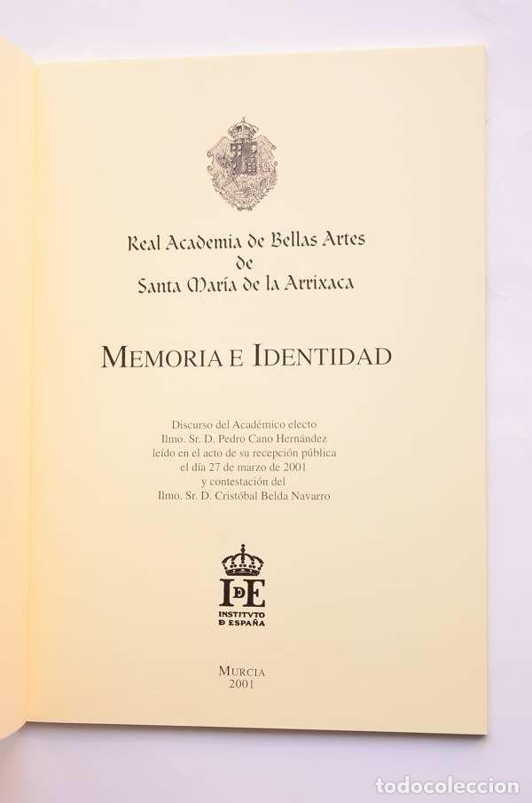 Libros de segunda mano: Memoria e identidad - CANO HERN&Aacute;NDEZ, Pedro - Foto 2