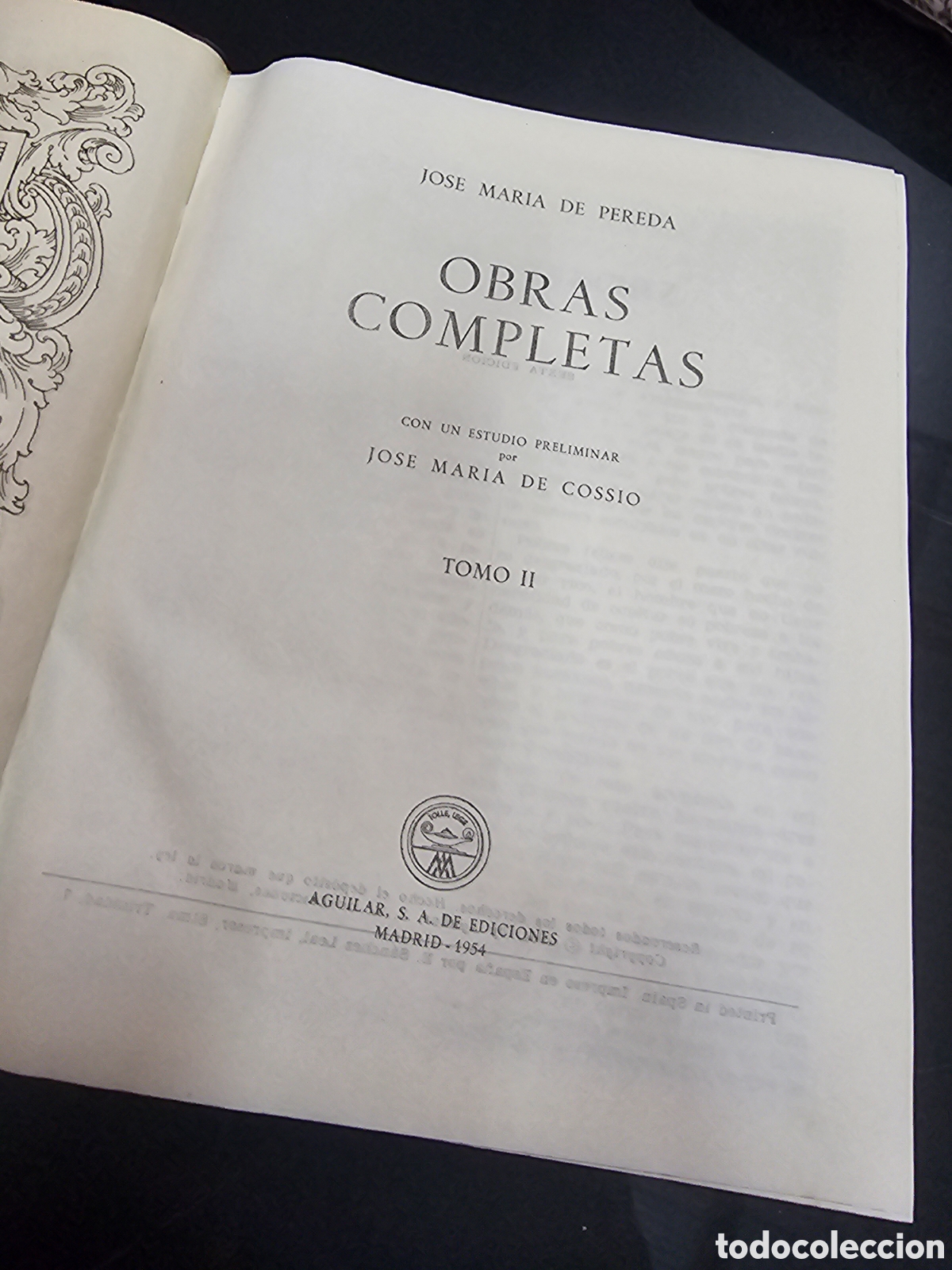 Libros de segunda mano: JOSE MARIA DE PEREDA. OBRAS COMPLETAS I Y II. 1954 - Foto 4