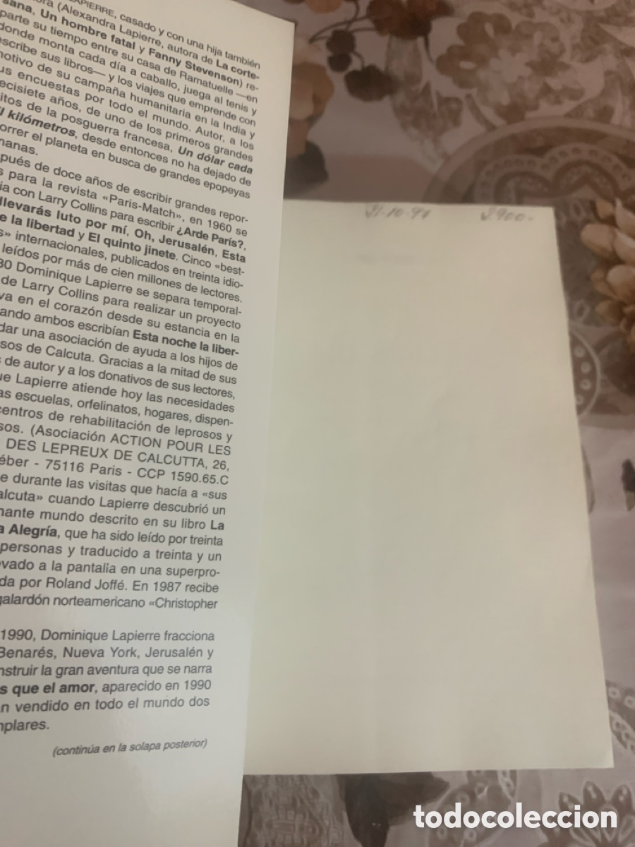 Libros de segunda mano: Mil soles. Dominique Lapierre. - Foto 5