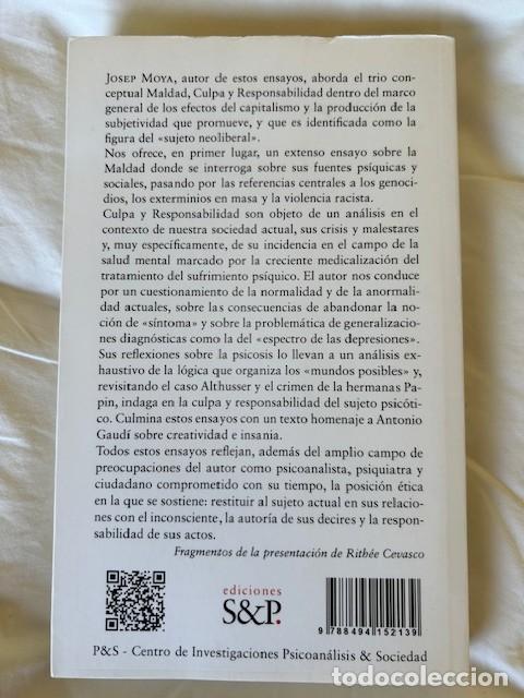 Libros de segunda mano: Maldad, culpa y responsabilidad -Josep Moya- - Foto 2