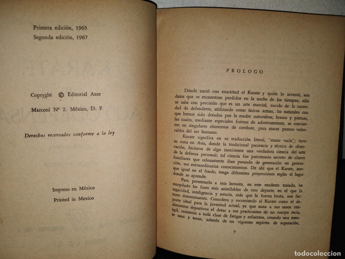 Libros de segunda mano: 115- KARATE Y AUTODEFENSA - CARLOS HOFFMANN C. - EDITORIAL AZOR MARCONI - 1967 - Foto 6