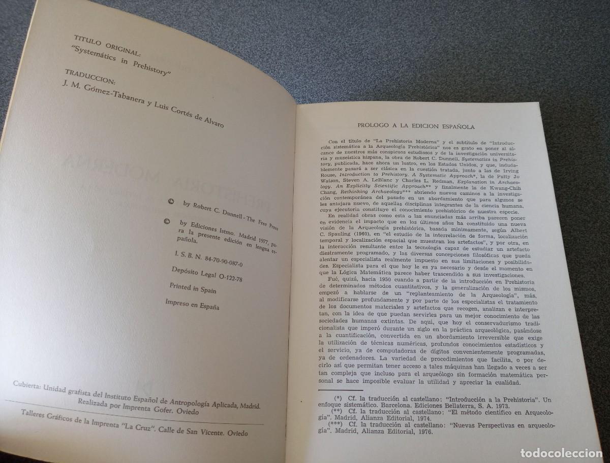 Libros de segunda mano: Prehistoria Moderna Robert C.Dunnell - Foto 4
