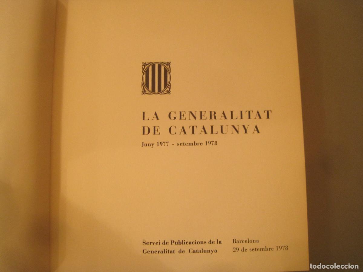 Libros de segunda mano: La generalitat de Catalunya - Juny 1977 - setembre 1978 - Foto 2