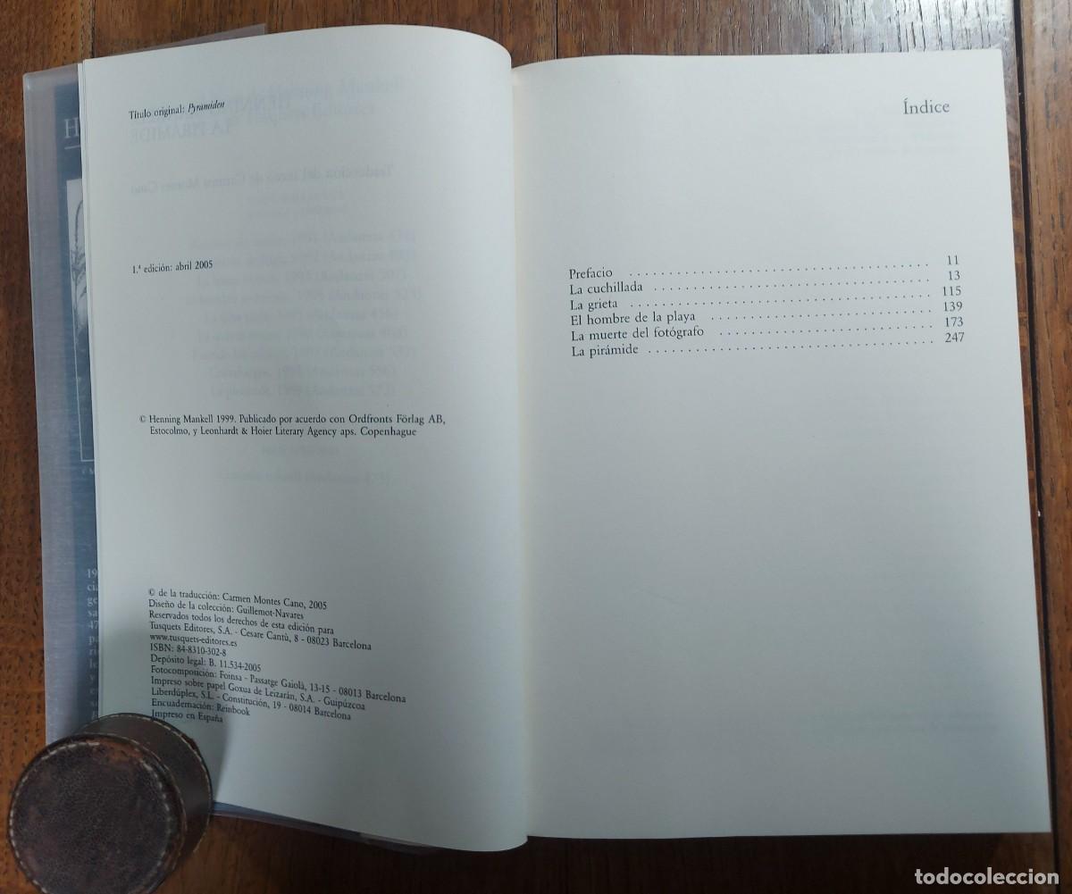 Libros de segunda mano: Henning Mankel. La Piramide. Tusquets editor. Barcelona 2005 - Foto 2