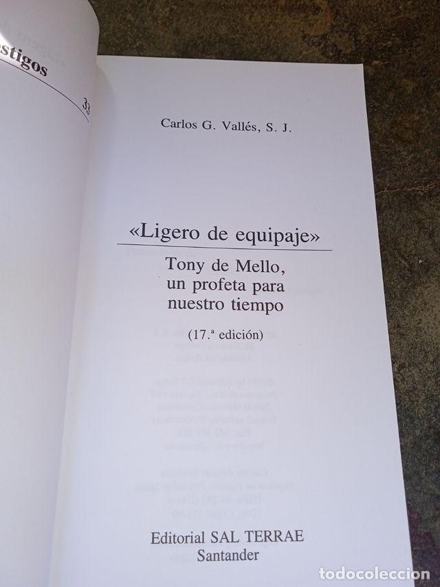 Libros de segunda mano: Ligero de equipaje,Tony de Mello - Foto 2
