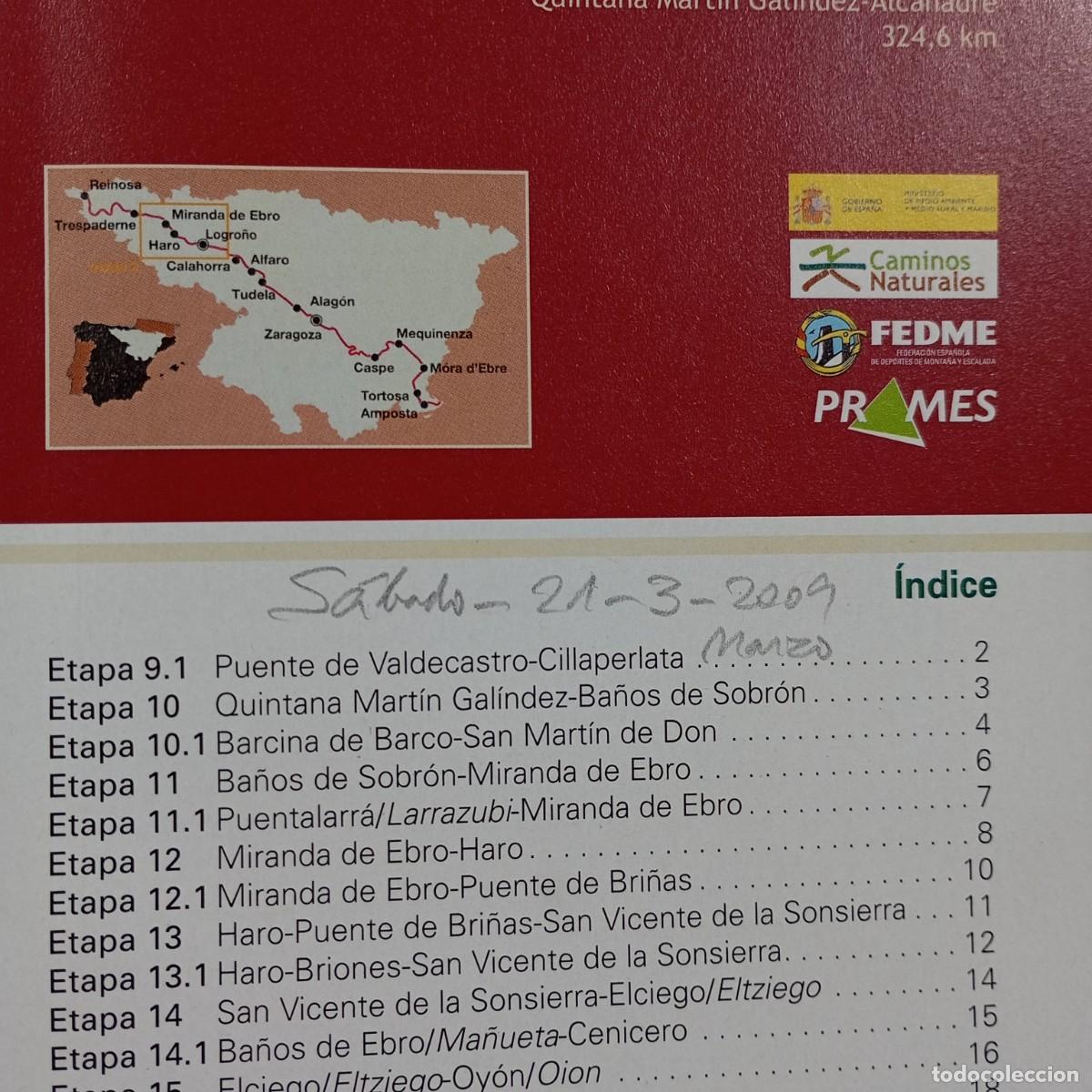 Libros de segunda mano: CAMINO NATURAL DEL EBRO GR 99 - FASC&Iacute;CULO 2 / 23 - Foto 4