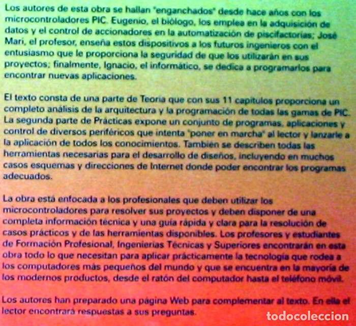 Libros de segunda mano: MICROCONTROLADORES PIC / LA SOLUCI&Oacute;N EN UN CHIP - E. MART&Iacute;N CUENCA 2001 - VER INDICE - Foto 2