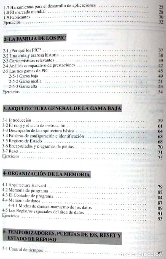 Libros de segunda mano: MICROCONTROLADORES PIC / LA SOLUCI&Oacute;N EN UN CHIP - E. MART&Iacute;N CUENCA 2001 - VER INDICE - Foto 4