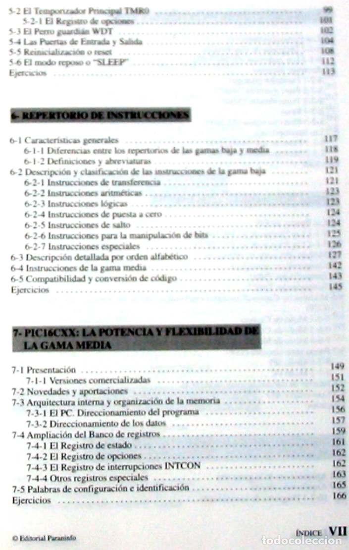 Libros de segunda mano: MICROCONTROLADORES PIC / LA SOLUCI&Oacute;N EN UN CHIP - E. MART&Iacute;N CUENCA 2001 - VER INDICE - Foto 5