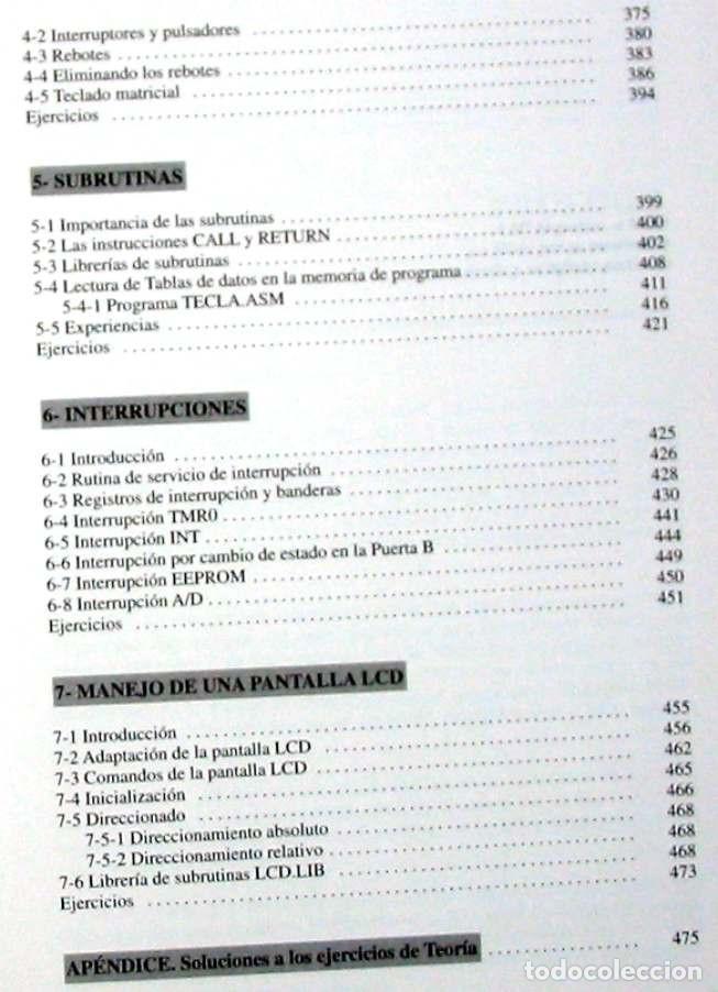 Libros de segunda mano: MICROCONTROLADORES PIC / LA SOLUCI&Oacute;N EN UN CHIP - E. MART&Iacute;N CUENCA 2001 - VER INDICE - Foto 9