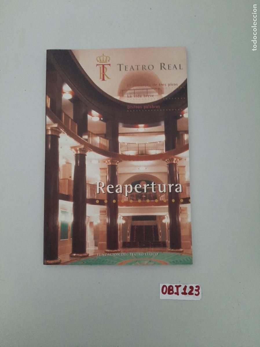 Libros de segunda mano: Libro: teatro real reapertura - Foto 1