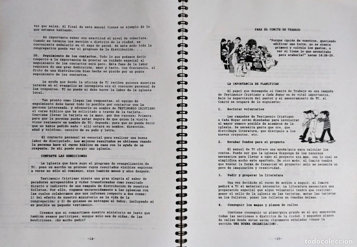 Libros de segunda mano: MANUAL DE TESTIMONIO CRISTIANO A CADA HOGAR. BUEN ESTADO. - Foto 6