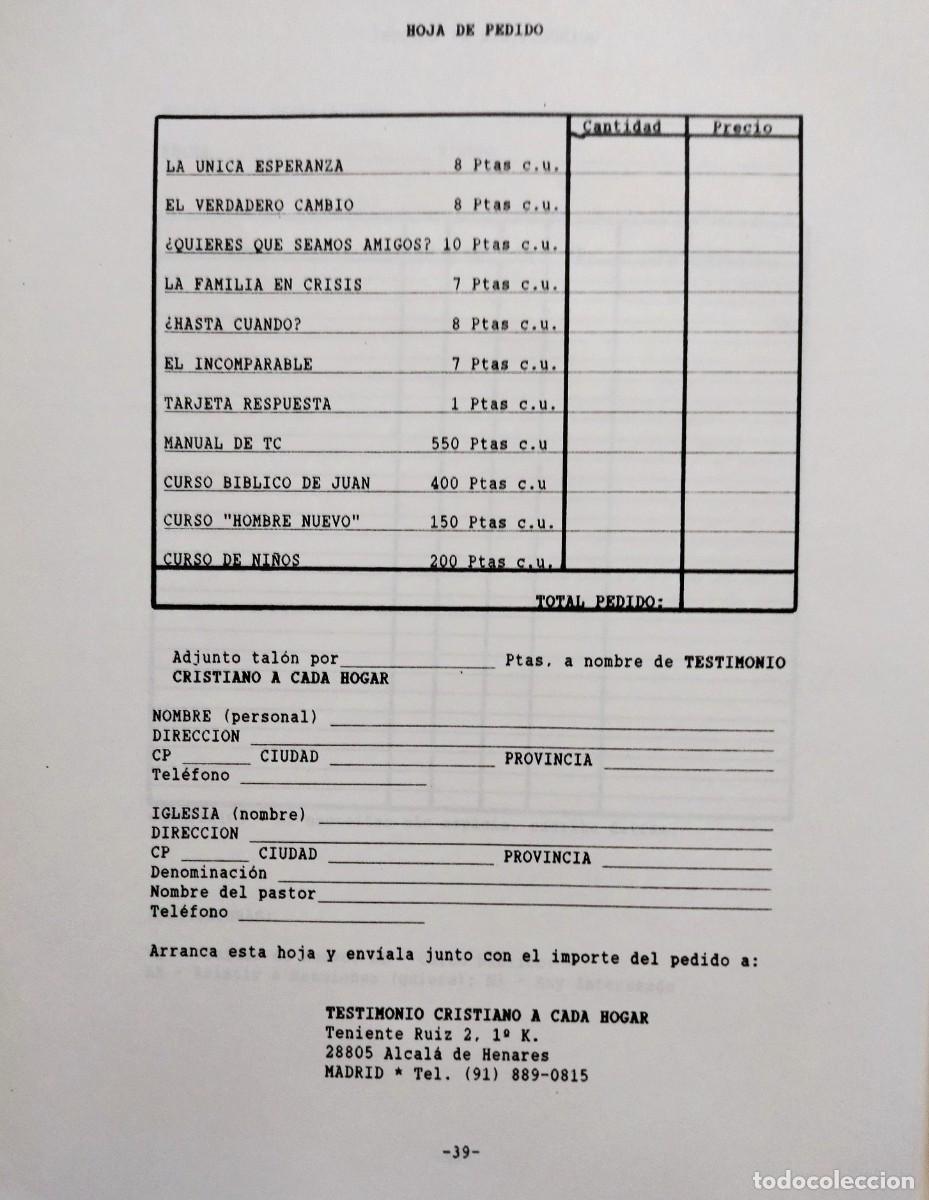 Libros de segunda mano: MANUAL DE TESTIMONIO CRISTIANO A CADA HOGAR. BUEN ESTADO. - Foto 11