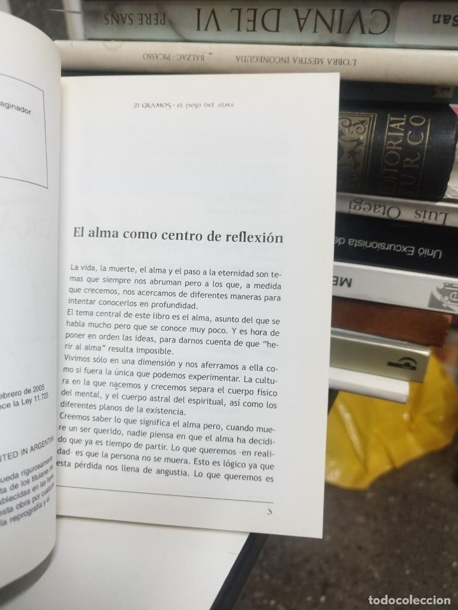 Libros de segunda mano: 21 Gramos. El Peso Del Alma. German W. Clark. - Foto 3