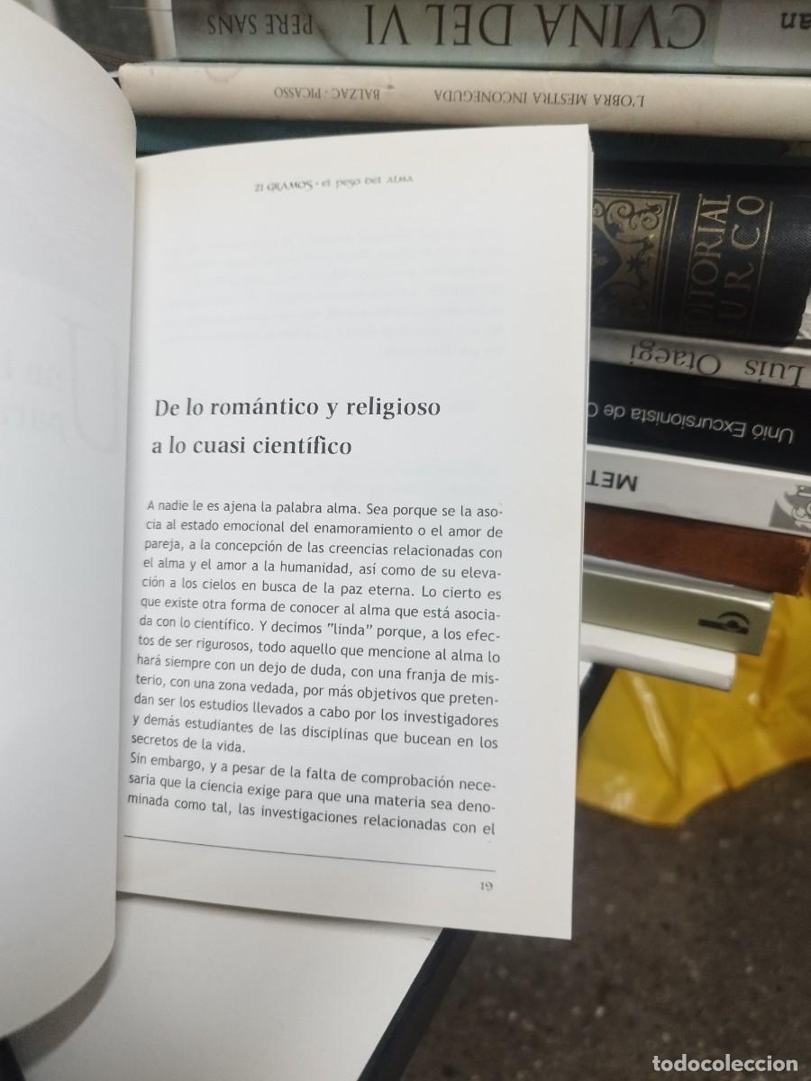 Libros de segunda mano: 21 Gramos. El Peso Del Alma. German W. Clark. - Foto 4