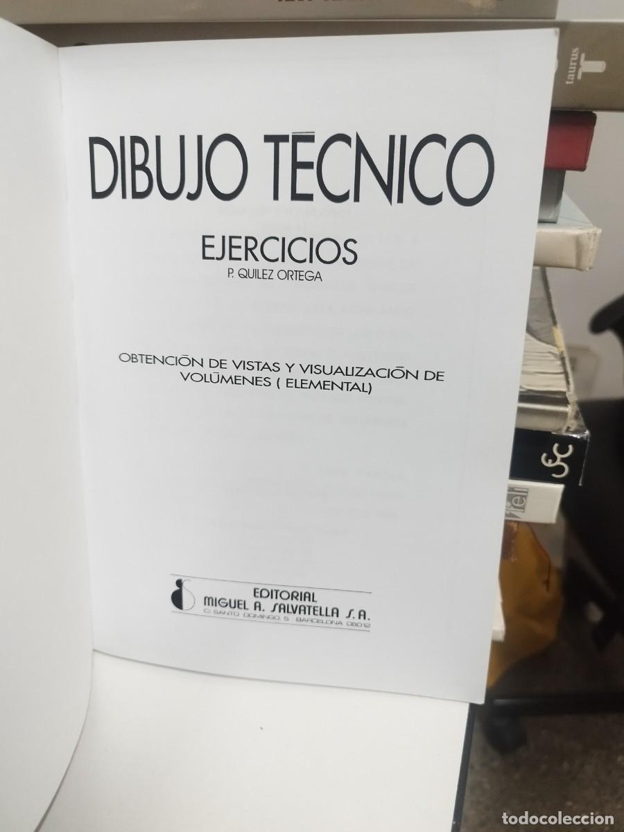 Libros de segunda mano: Dibujo t&eacute;cnico. Ejercicios. P. Quilez Ortega. Salvatella. - Foto 2