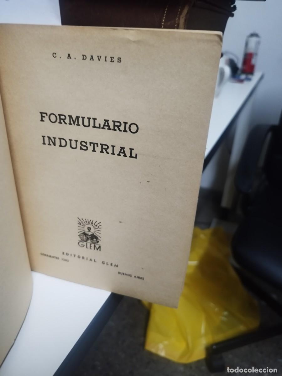 Libros de segunda mano: FORMULARIO INDUSTRIAL - C. A. DAVIES - Foto 2