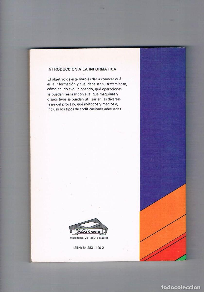 Libros de segunda mano: Introduccion a la informatica Angulo Zapater Paraninfo 1985 - Foto 2