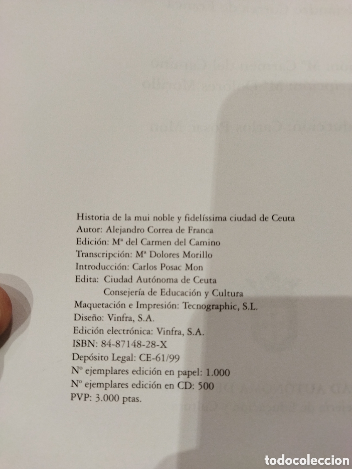 Libros de segunda mano: Historia de Ceuta Alejandro Correa - Foto 4