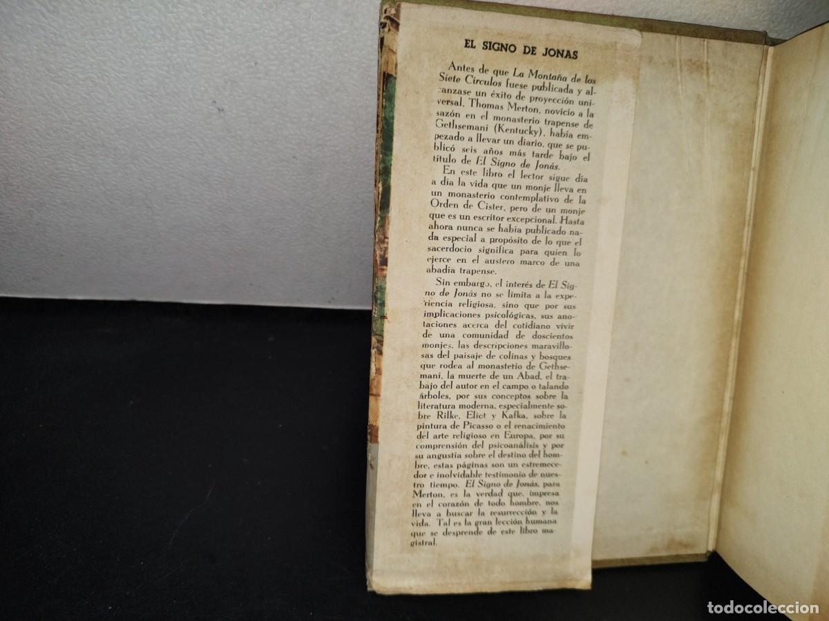 Libros de segunda mano: 116- EL SIGNO DE JONAS - THOMAS MERTON - EDITORIAL CUMBRE 1954 - Foto 4