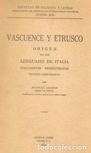 Libros de segunda mano: Vascuence Y Etrusco - Esandi - Peuser - Foto 1