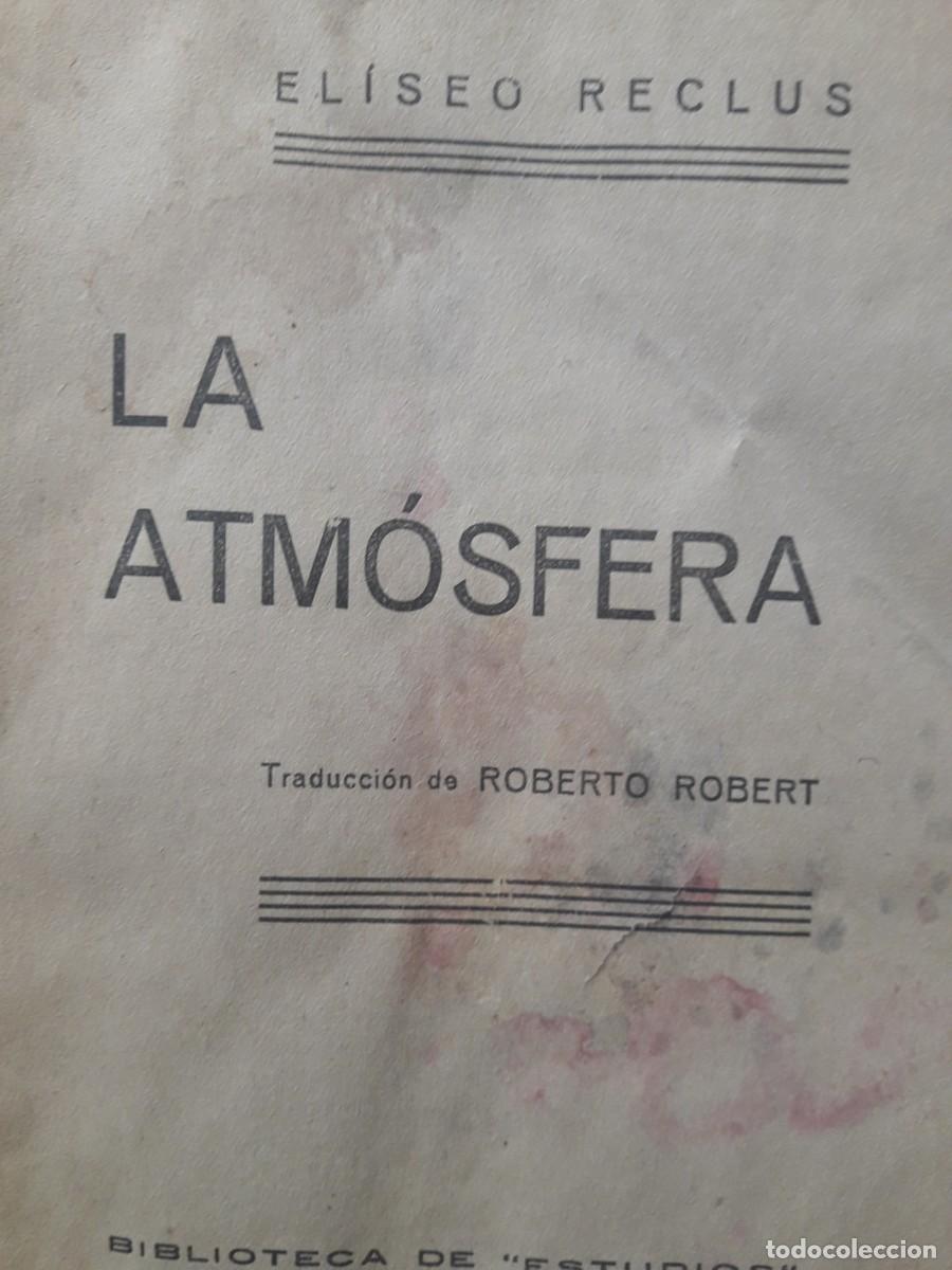 Libros de segunda mano: la atm&oacute;sfera Eliseo Reclus - Foto 1