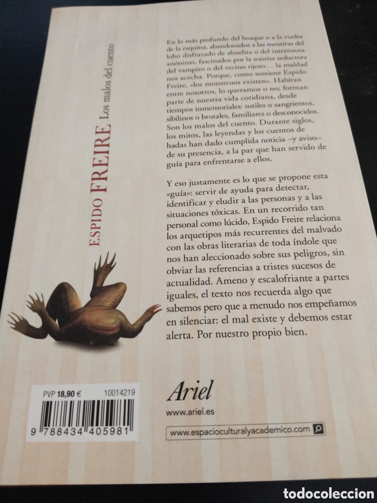 Libros de segunda mano: Los malos del cuento. Espido Freire 1a edici&oacute;n. Editorial Ariel - Foto 4