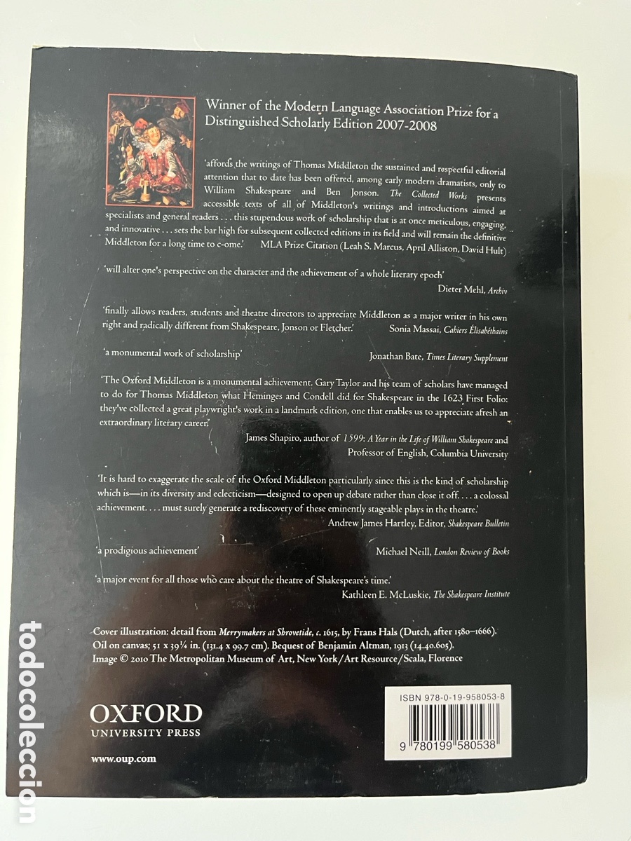Libros de segunda mano: Thomas Middleton, The Collected Works, Oxford University Press - Foto 3