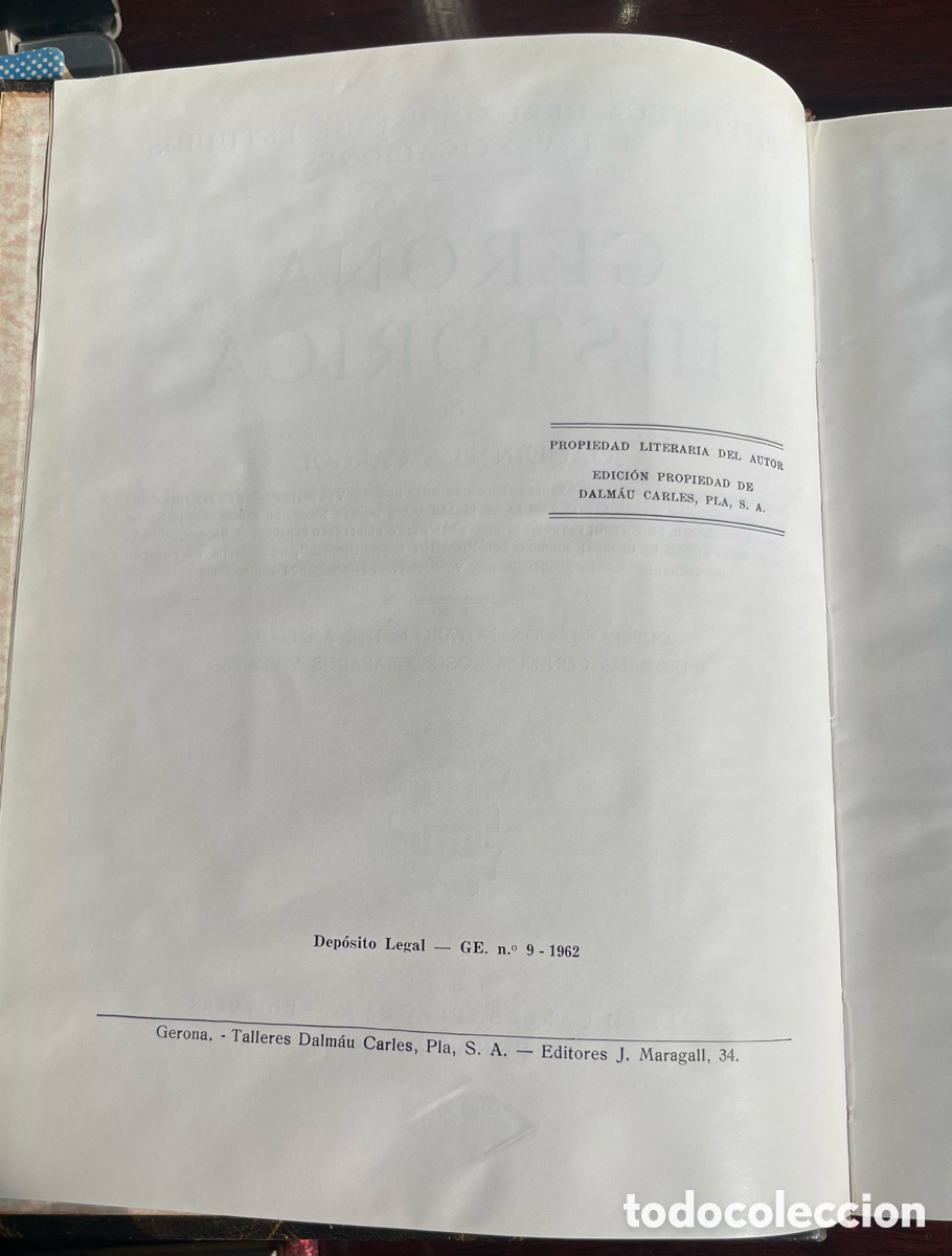 Libros de segunda mano: GERONA HIST&Oacute;RICA. Joaqu&iacute;n Pla Cargol. - Foto 4