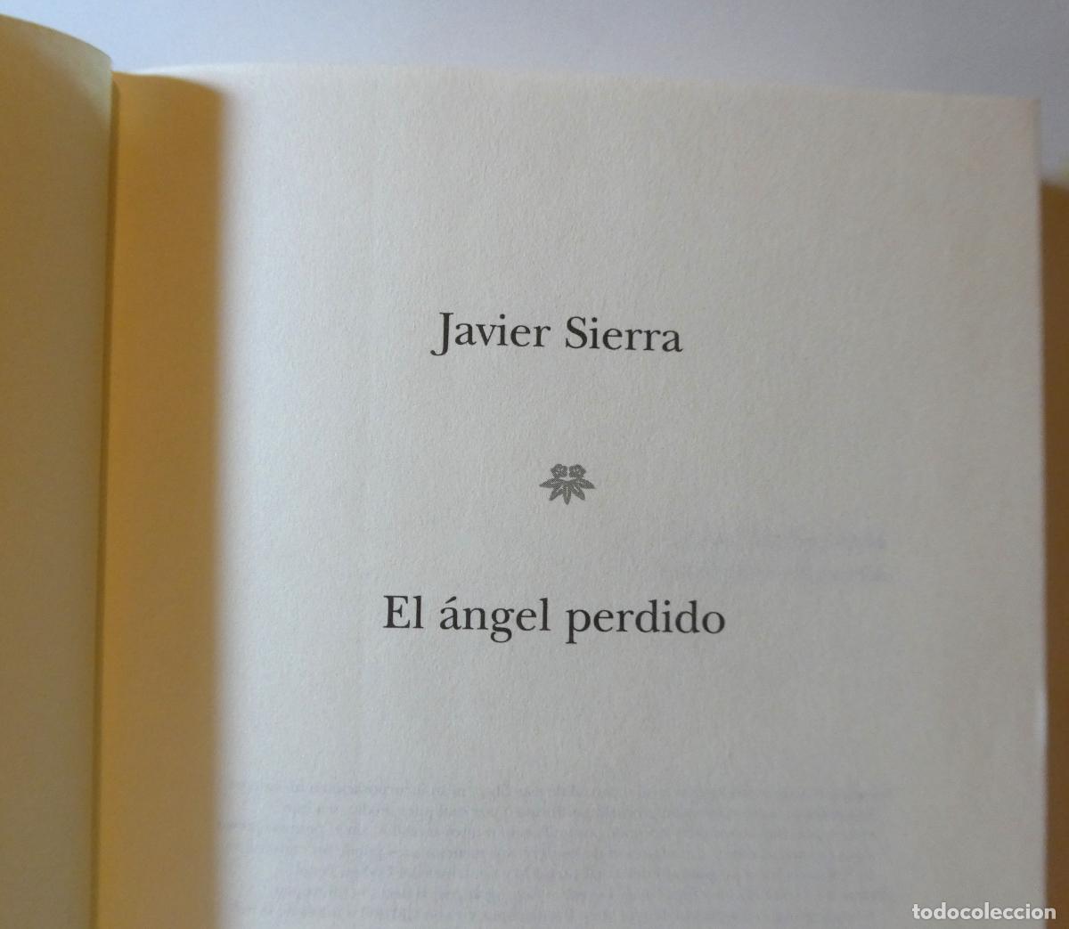 Libros de segunda mano: El &aacute;ngel perdido: Sierra, Javier.- - Foto 2