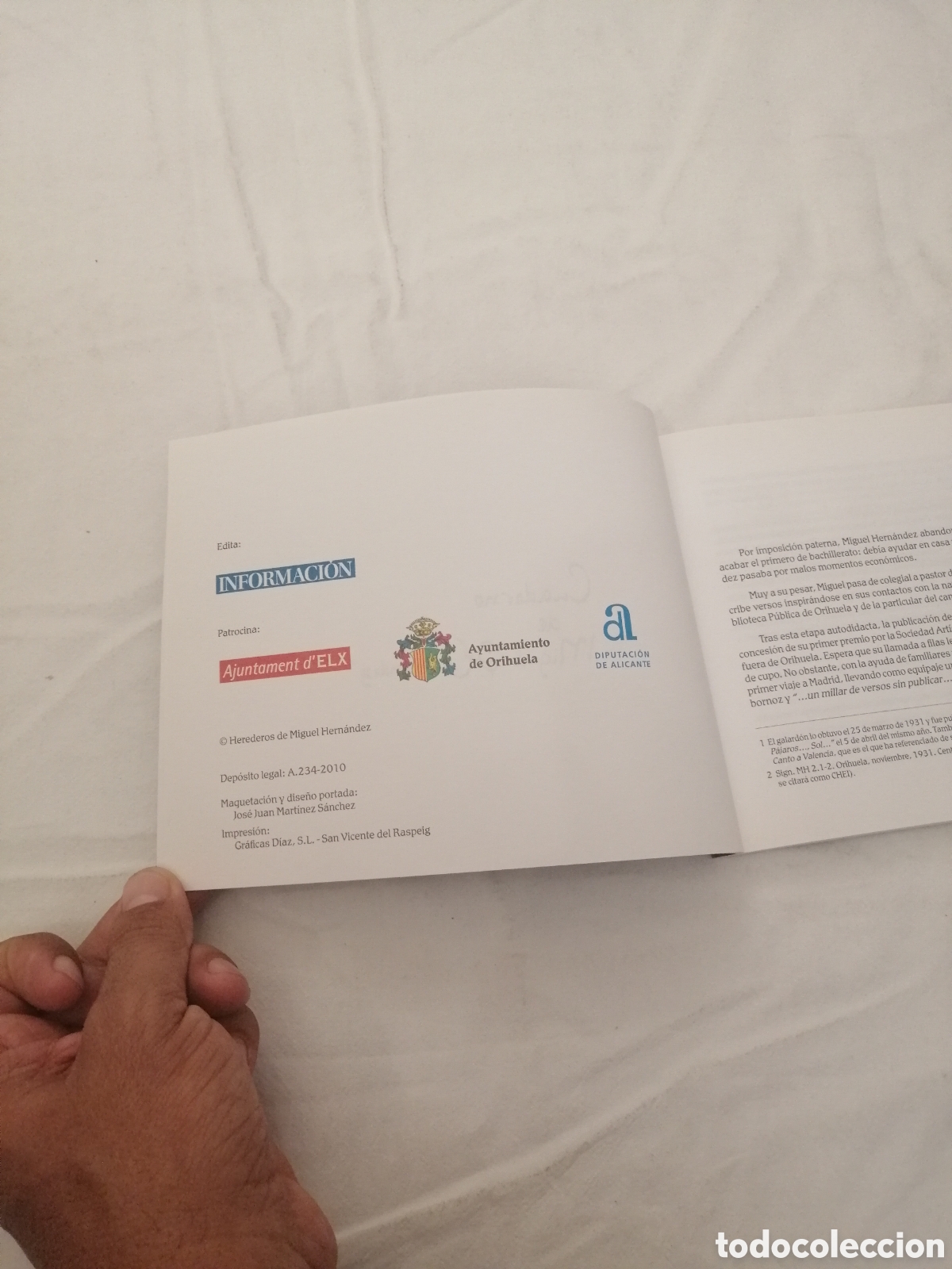 Libros de segunda mano: Cuaderno de Miguel Hern&aacute;ndez libro - Foto 2