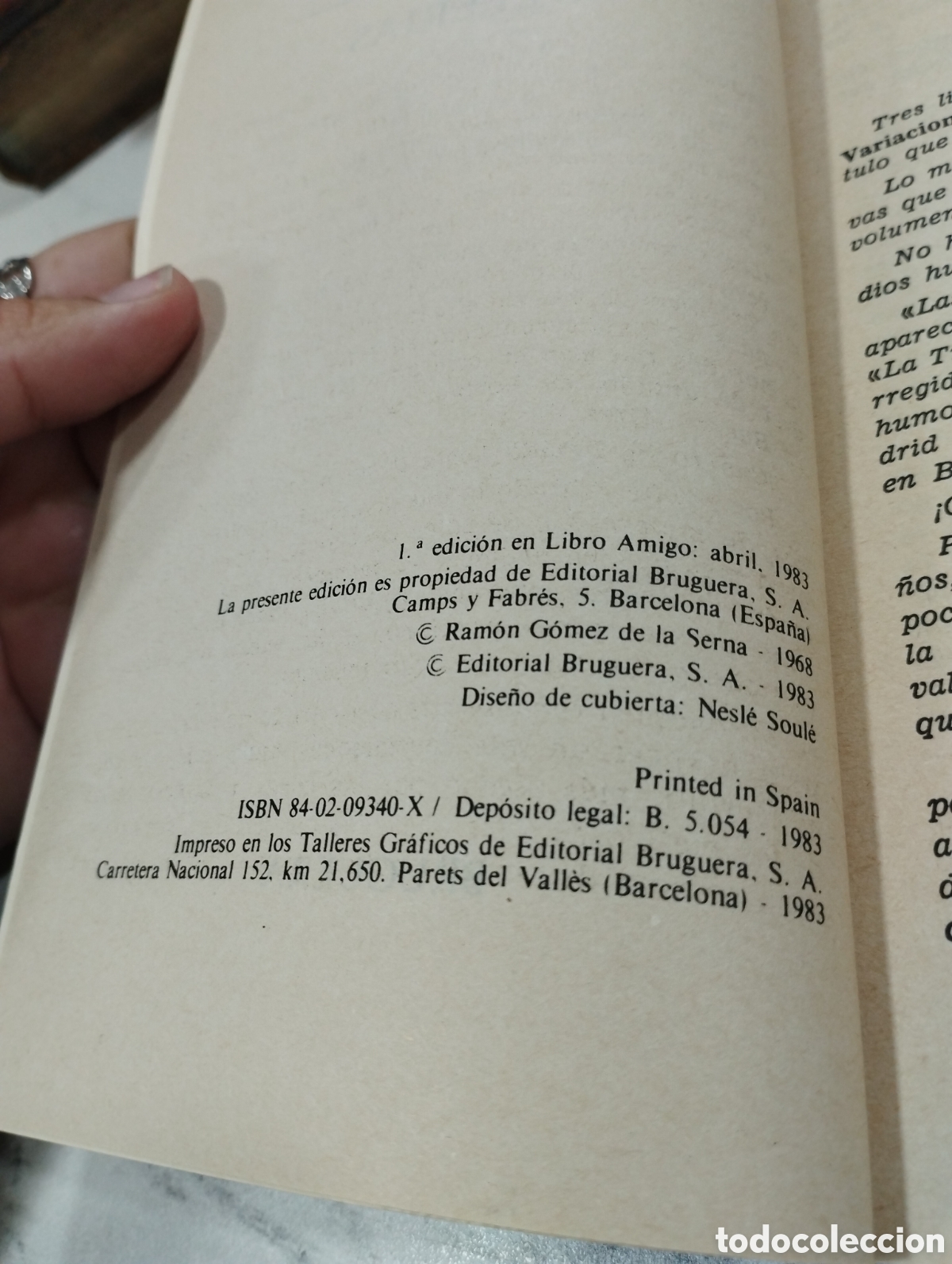 Libros de segunda mano: Gollerias Ram&oacute;n G&oacute;mez de la Serna Bruguera 1983 - Foto 3