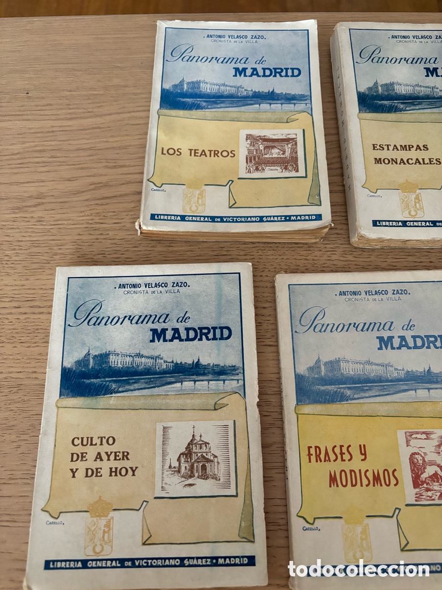 Libros de segunda mano: LOTE 7 LIBROS ANTONIO VELASCO ZAZO / PANORAMA DE MADRID / - Foto 4