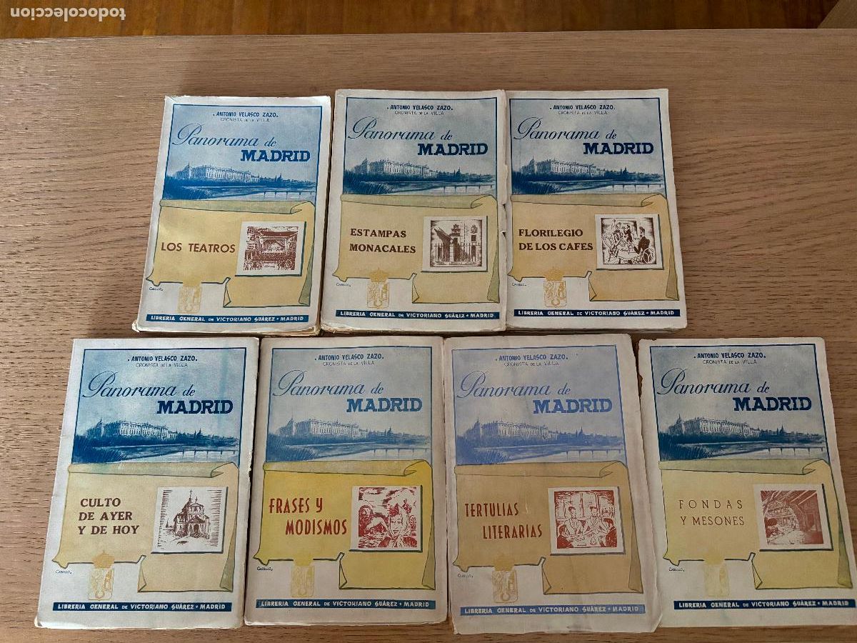 Libros de segunda mano: LOTE 7 LIBROS ANTONIO VELASCO ZAZO / PANORAMA DE MADRID / - Foto 1