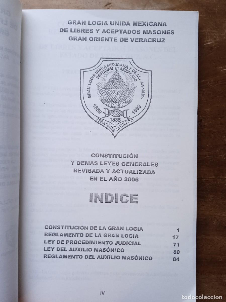 Libros de segunda mano: Gran logia unida mexicana... Veracruz 2006 - Foto 5
