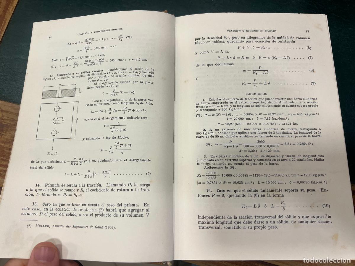 Libros de segunda mano: LIBRO COMPENDIO DE RESISTENCIA DE MATERIALES - A&Ntilde;O 1946 - Foto 5