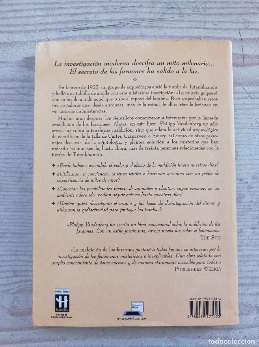 Libros de segunda mano: La Maldicion De Los Faraones - Philipp Vandenberg - 2004 Ediciones Robinbook - Foto 5