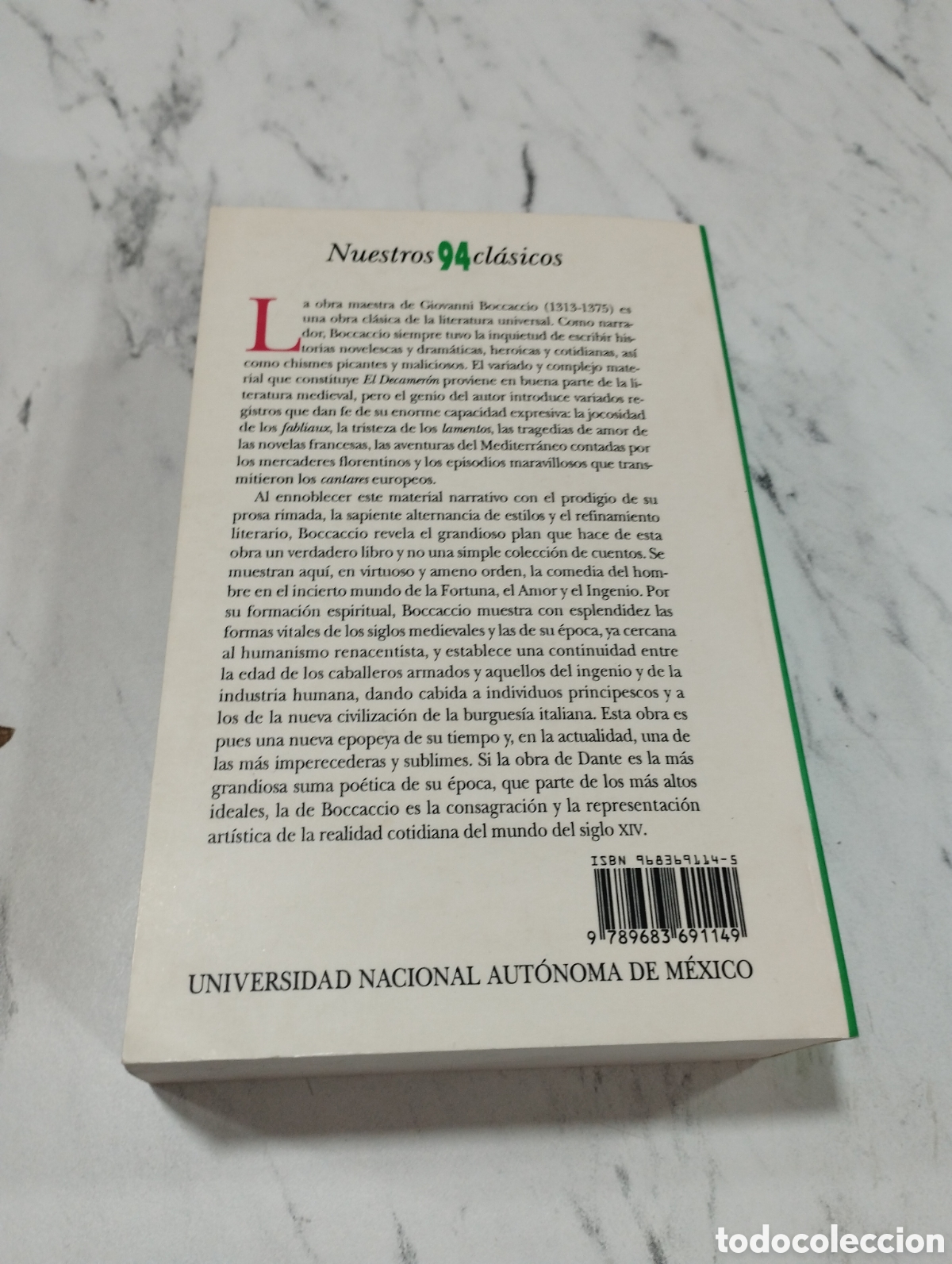 Libros de segunda mano: El Decameron Giovanni Boccaccio M&eacute;xico 2003 - Foto 2