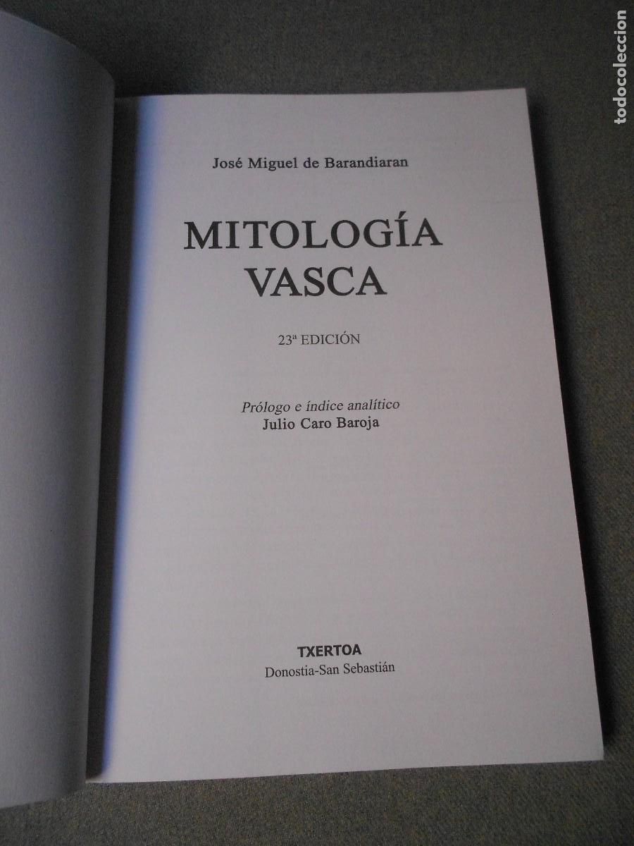Libros de segunda mano: MITOLOGIA VASCA. JOSE MIGUEL DE BARANDIARAN - Foto 3