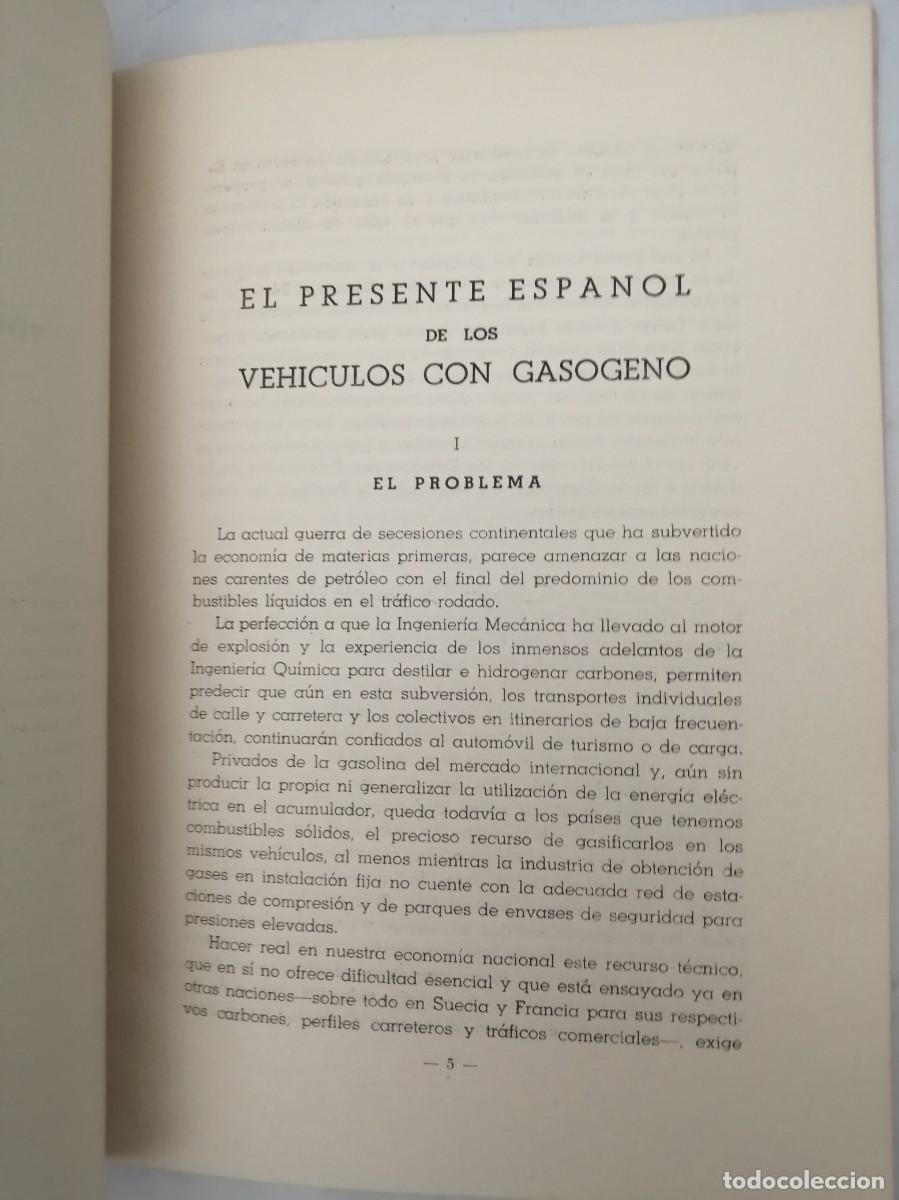 Libros de segunda mano: El Presente Espa&ntilde;ol de los Veh&iacute;culos con Gas&oacute;geno - Foto 6