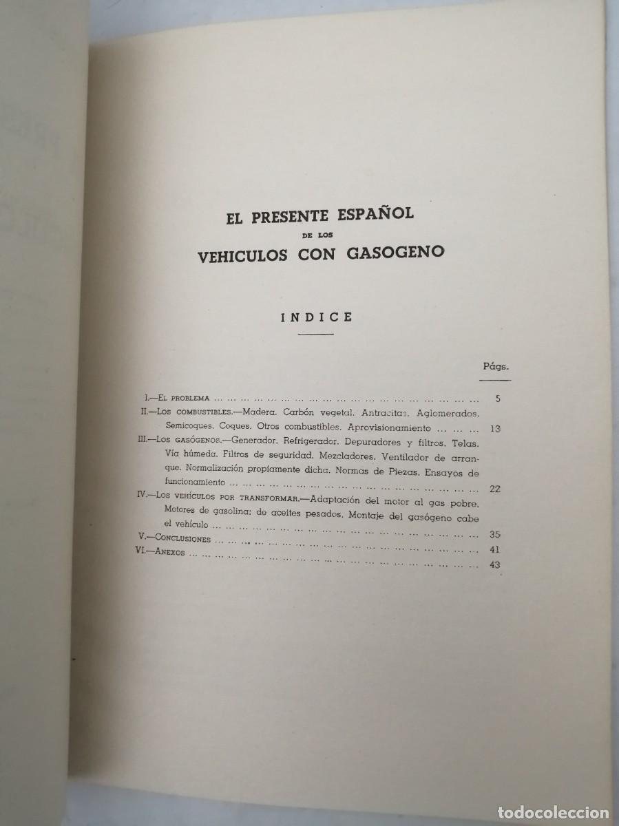 Libros de segunda mano: El Presente Espa&ntilde;ol de los Veh&iacute;culos con Gas&oacute;geno - Foto 3