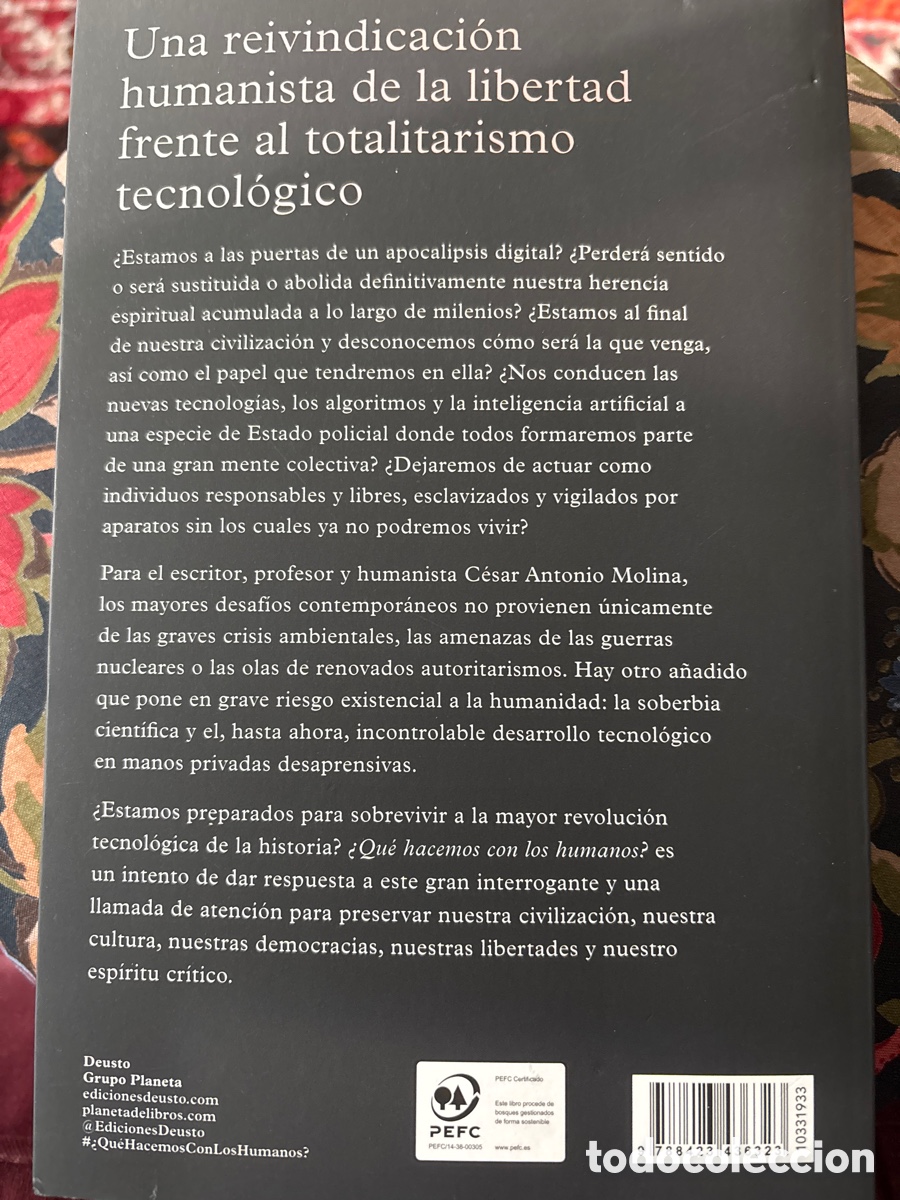 Libros de segunda mano: &iquest;Qu&eacute; hacemos con los humanos? de C&egrave;sar Antonio Molina. inteligencia artificial, robots - Foto 2