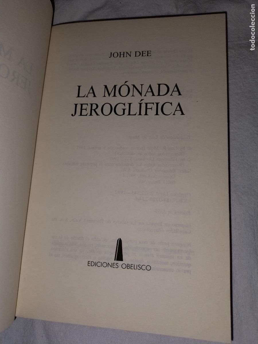 Libros de segunda mano: LA MONADA JEROLIFICA - JOHN DEE - CABALA&bull;ESOTERISMO. - Foto 3